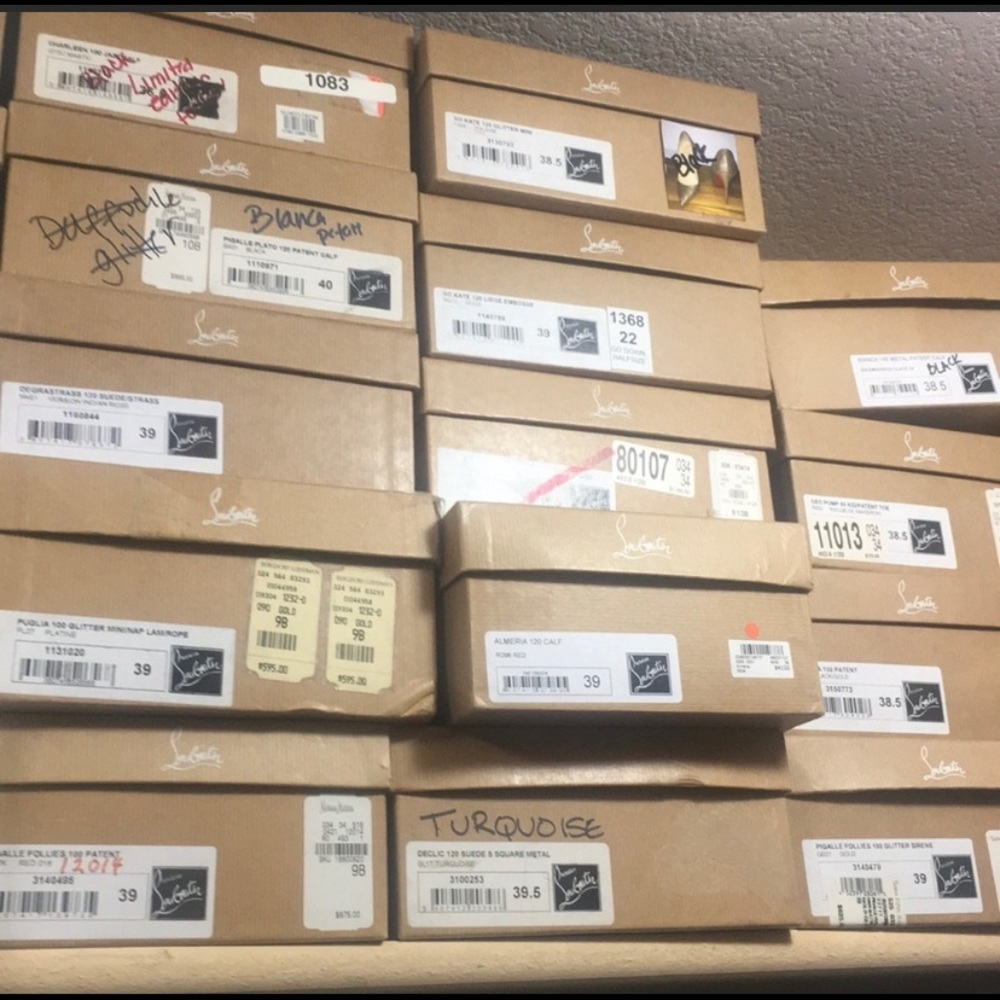 Lot of about 70 empty Louboutin & others boxes